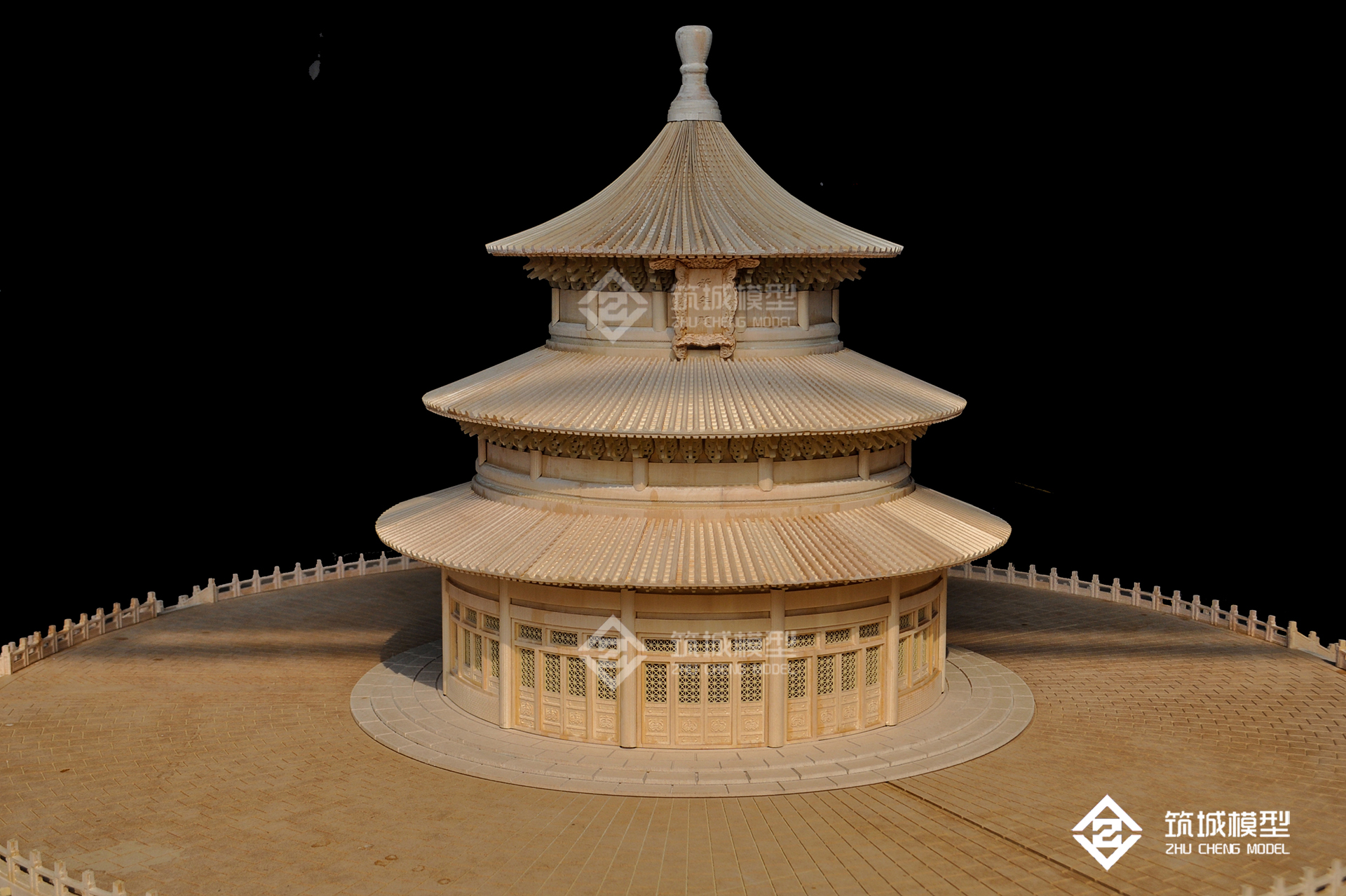 天坛祈年殿古建筑模型-三重檐圆形屋顶细部-北京筑城世纪